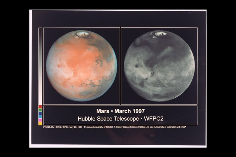 Comparison view of Mars cloud cover