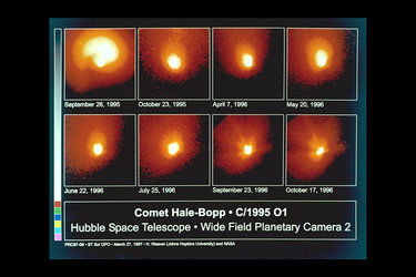 Hubble images of Comet Hale-Bopp