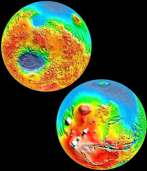 Topography of Mars