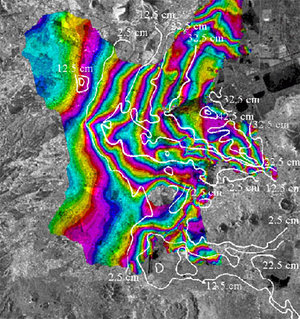 Mexico City: ERS SAR interferometric subsidence map