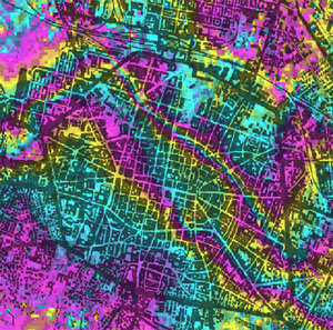 Subsidence map of Bologna from ERS differential interferometry