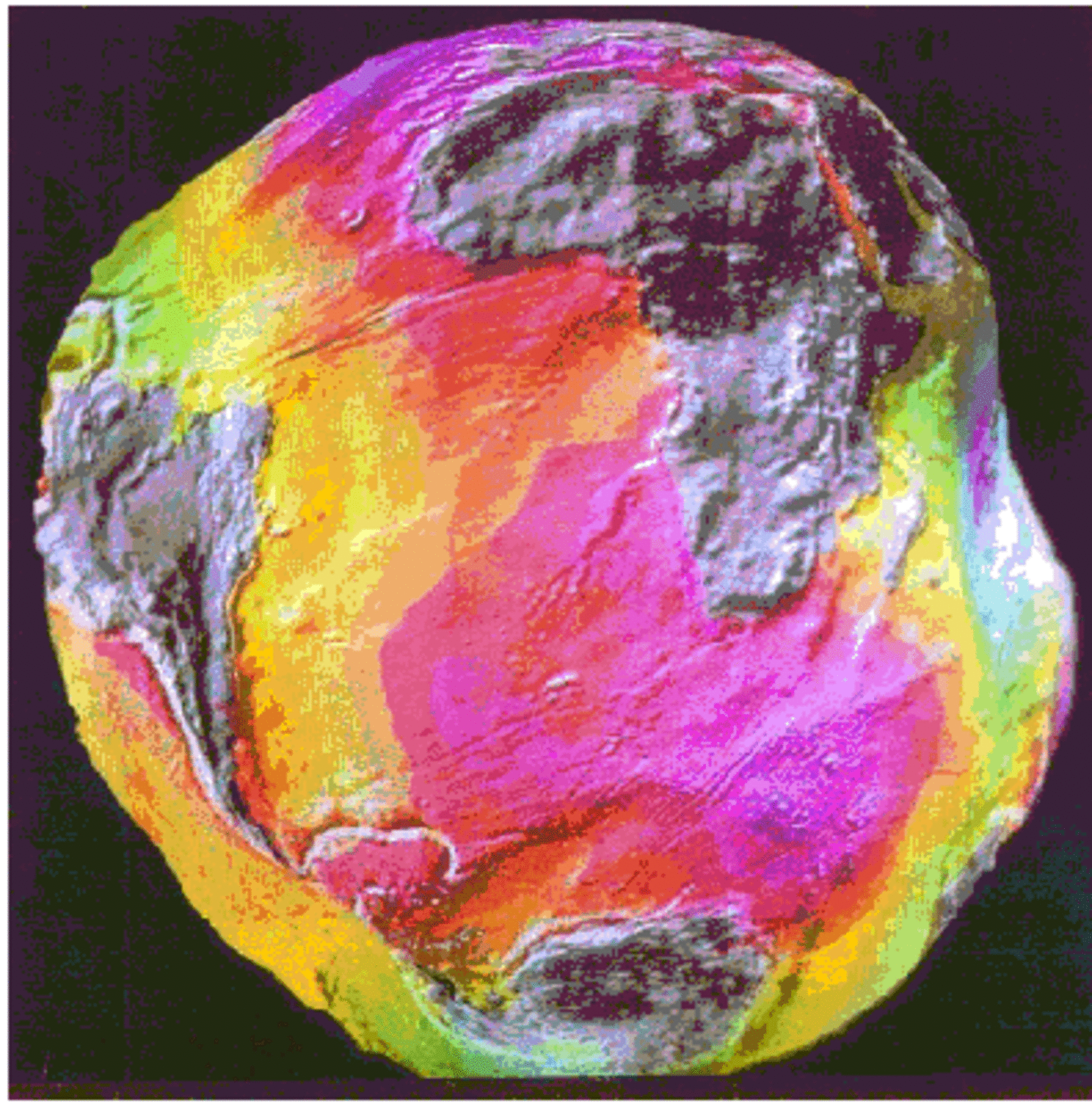 Amplified view of the Earth's geoid