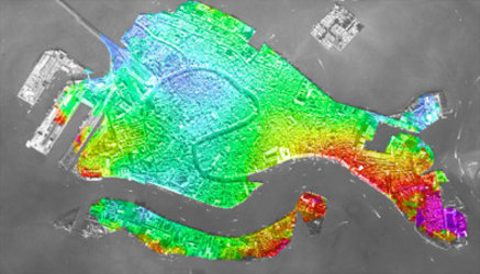 SAR interferometry shows edges of Venice in motion