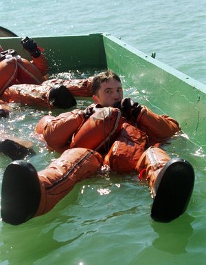 Vittori during astronaut training in Russia