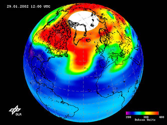 Low-ozone event over Northern Hemisphere on 29 January 2002
