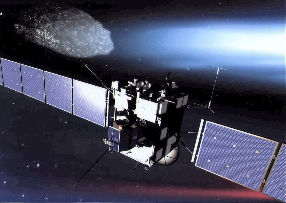 Artist's view of Rosetta approaching Comet Wirtanen