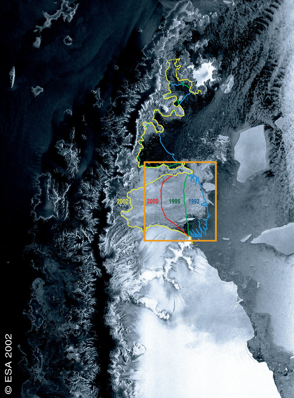 ASAR: Blick auf die "Larsen B" Eisplatte