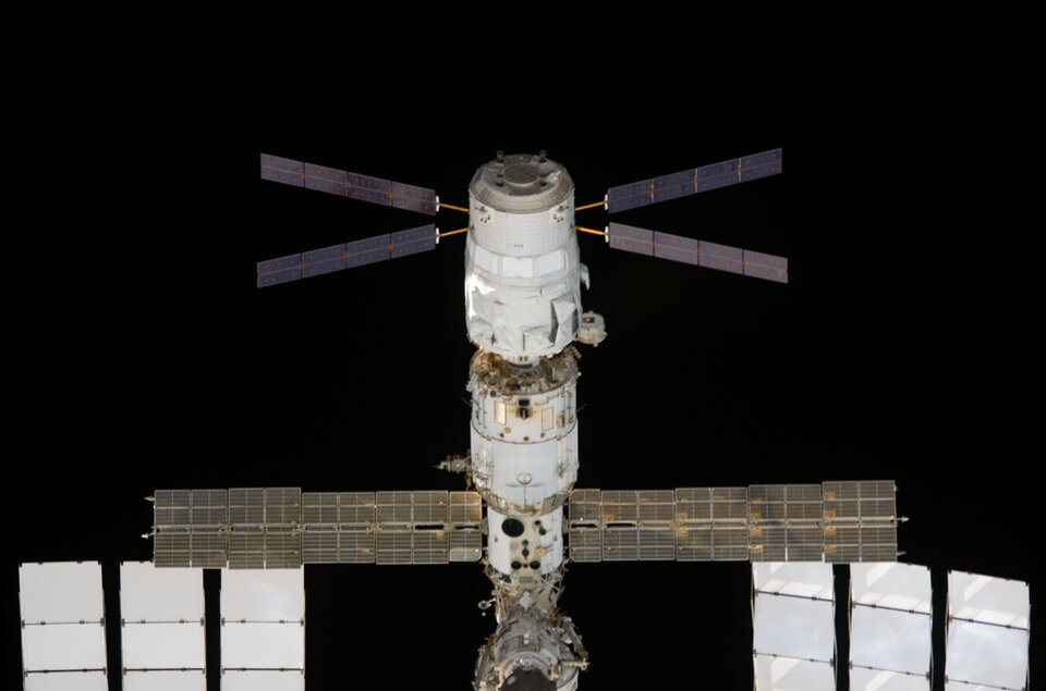 ATV Jules Verne docked to the ISS