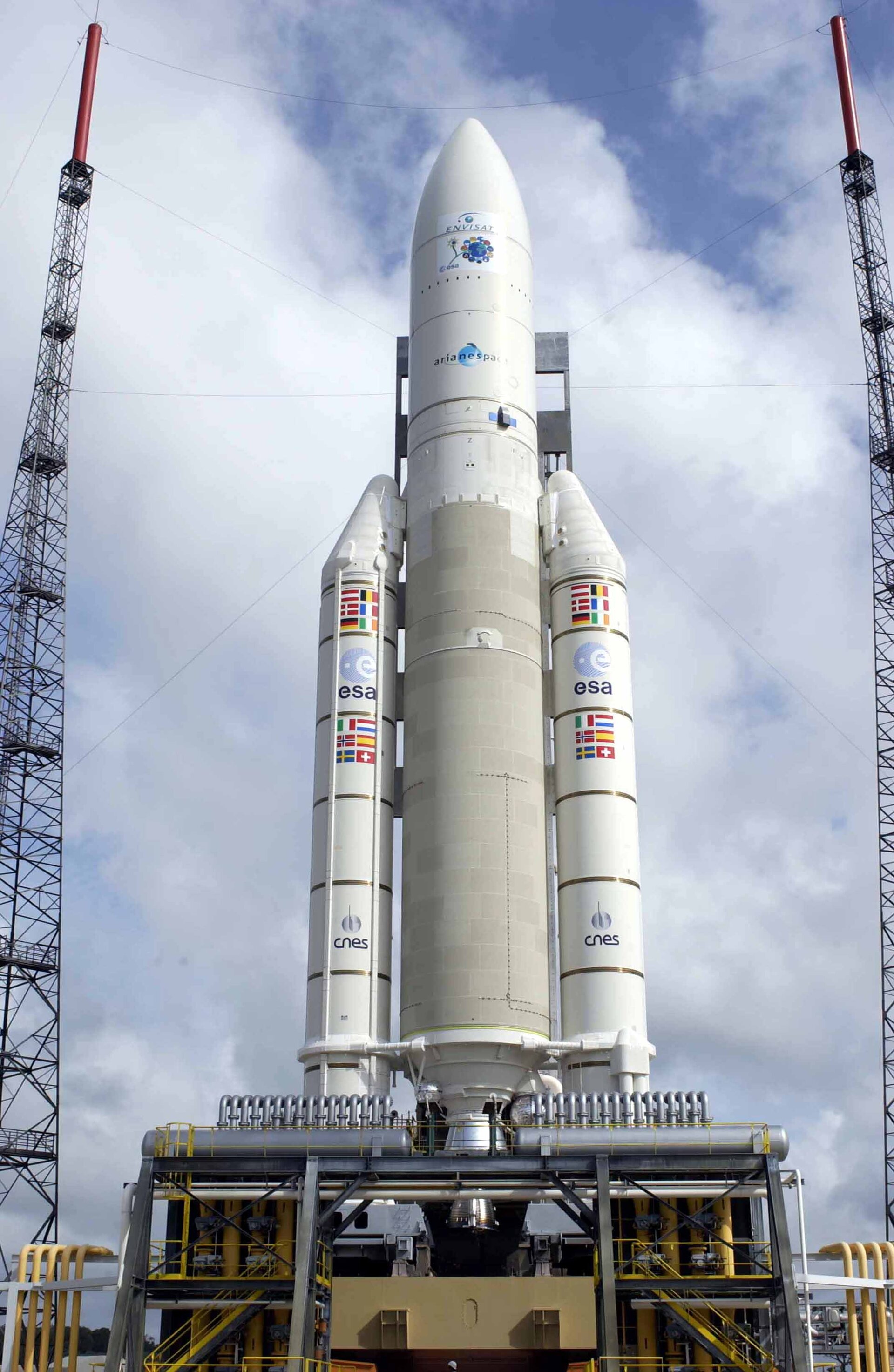 The powerful Ariane 5 takes off from Europe's spaceport in French Guiana