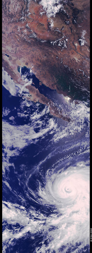 Hurricane Elida, off the coast of Mexico, 25 July 2002