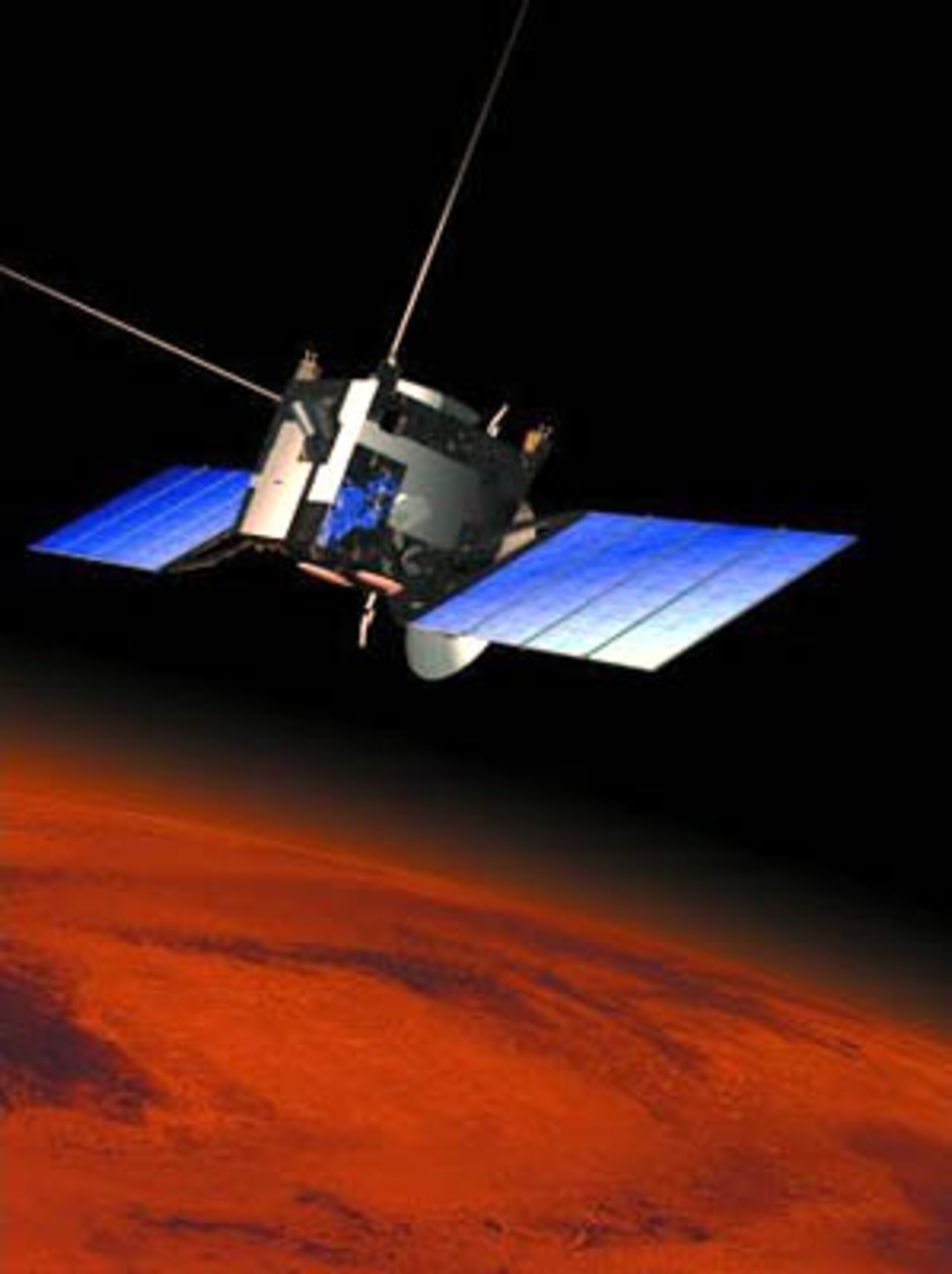 The Mars Express spacecraft in orbit around Mars