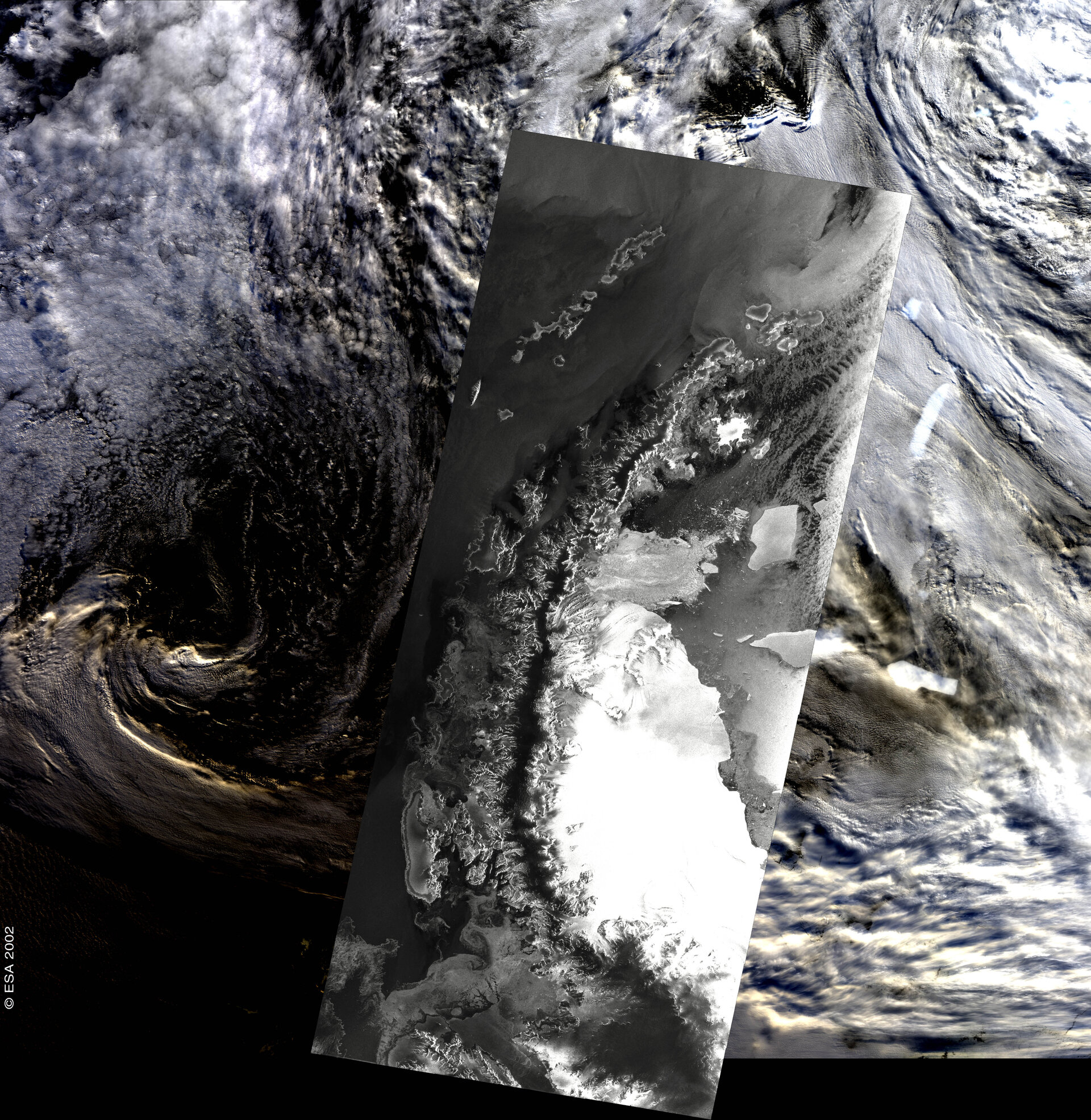 Antarctic Peninsula - ASAR/MERIS -  18/23 March 2002