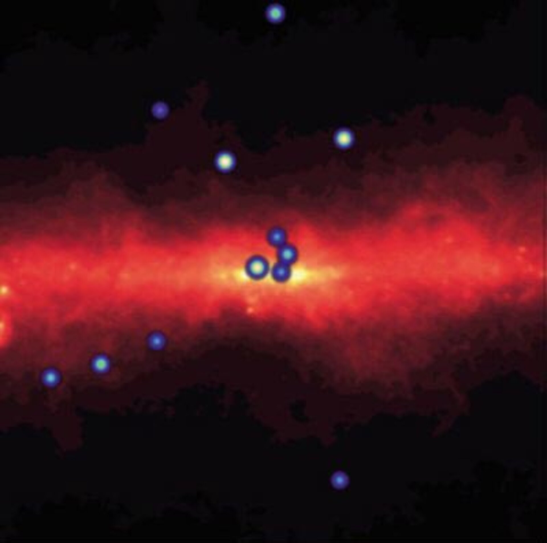 Intense sources of gamma rays lie in the centre of our own Galaxy