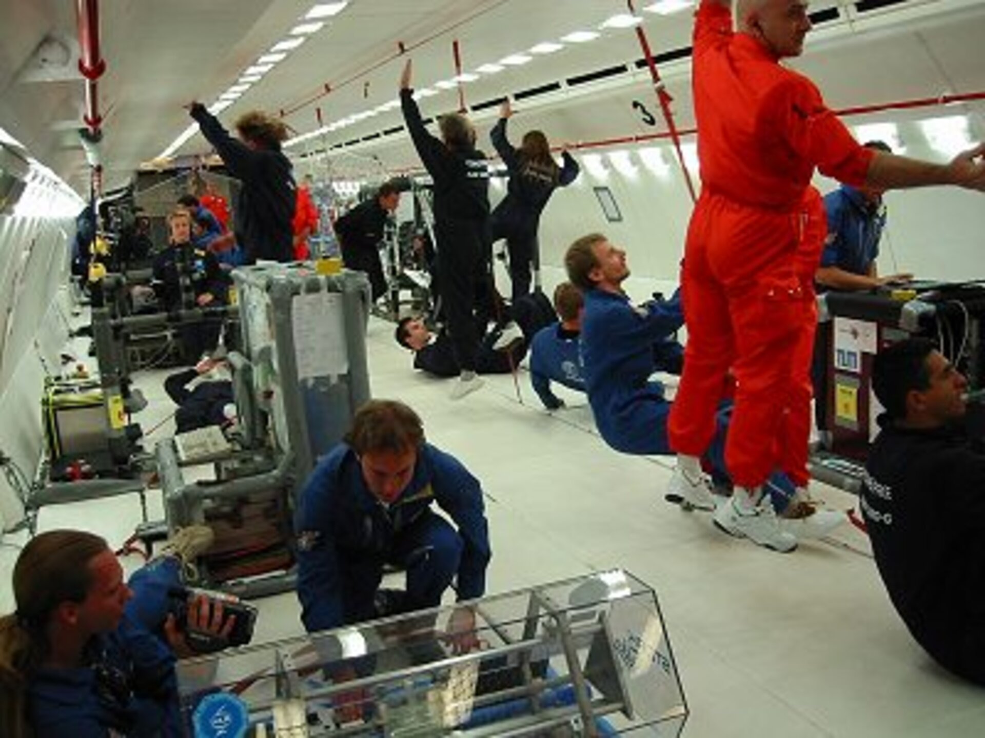 Weightlessness during a parabolic flight