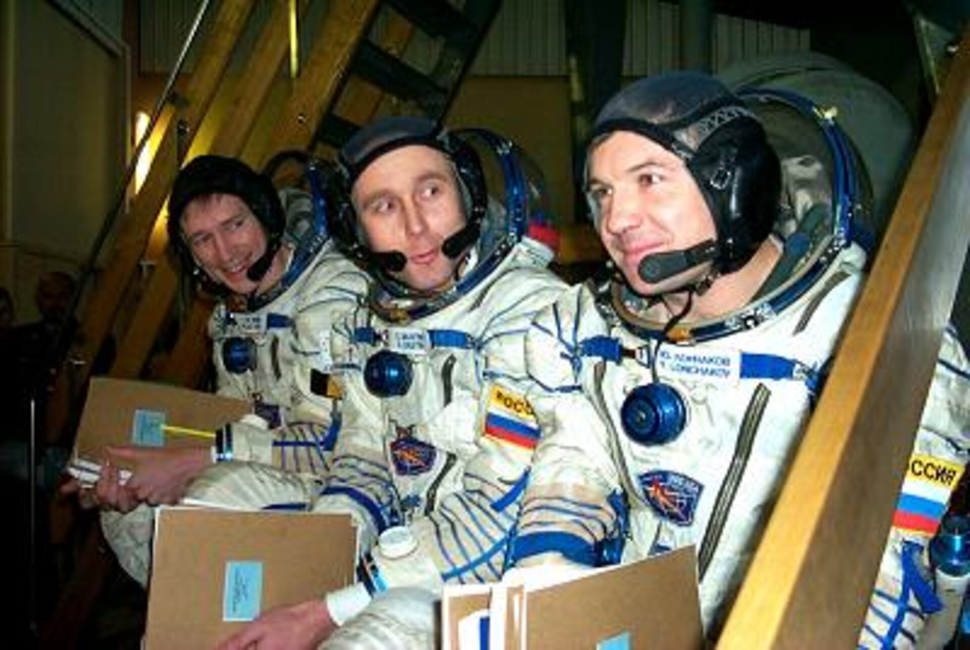 Frank De Winne, Sergei Zaletin, Yuri Lonchakov