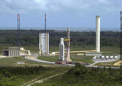 Ariane-5 under testing at Kourou