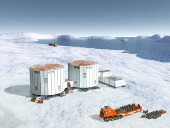 Artist's drawing of the Antarctic station