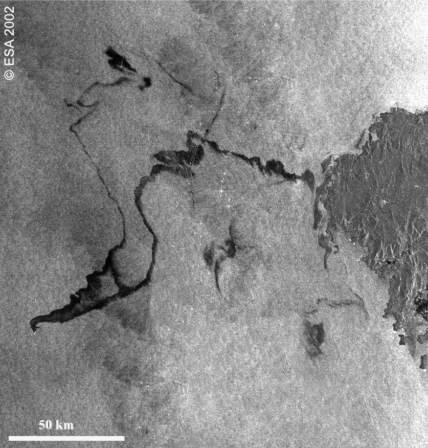 ASAR image of Spanish oil spill