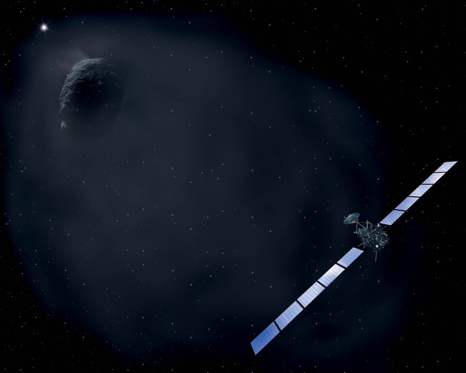 Rosetta auf dem Weg zum Rendezvous mit dem Kometen