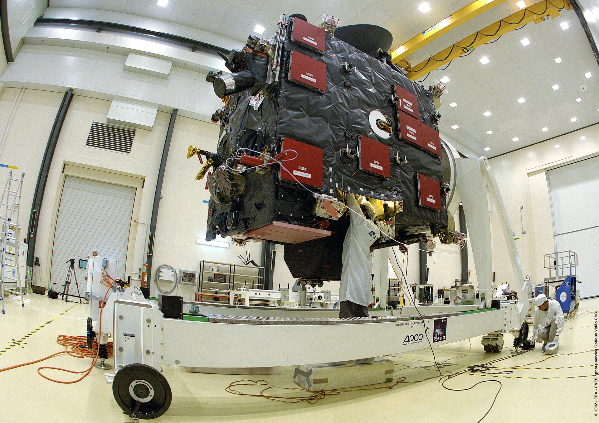 Manipulation of Rosetta’s Lander at CSG facilities