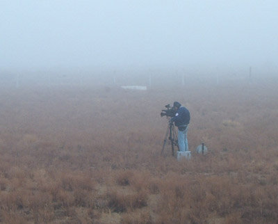 October 30 - Where is the Soyuz launcher? In vain looking through the mist