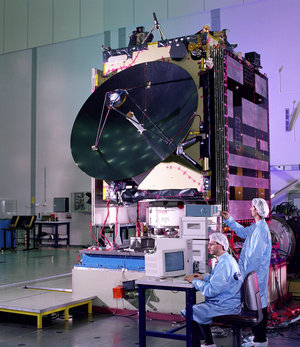 The Rosetta spacecraft with thermal blankets