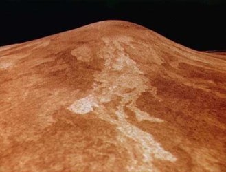 View of the volcano Sif Mons on Venus