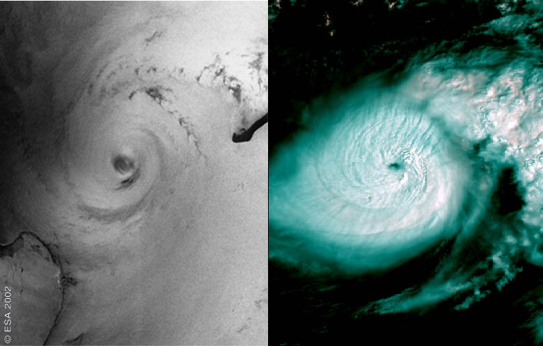 Dual imagery of Hurricane Isidore