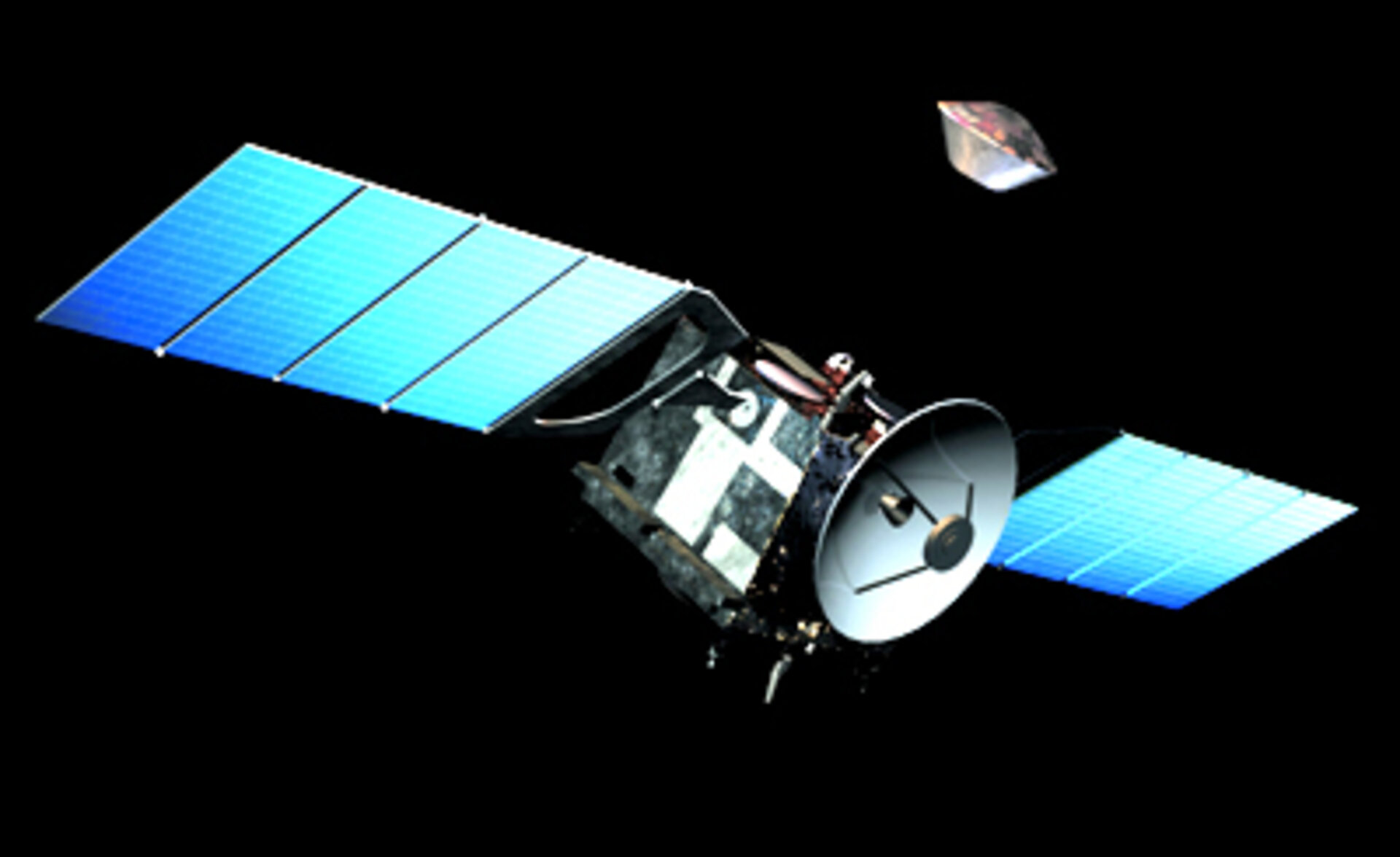 Beagle 2 lander leaving the Mars Express orbiter