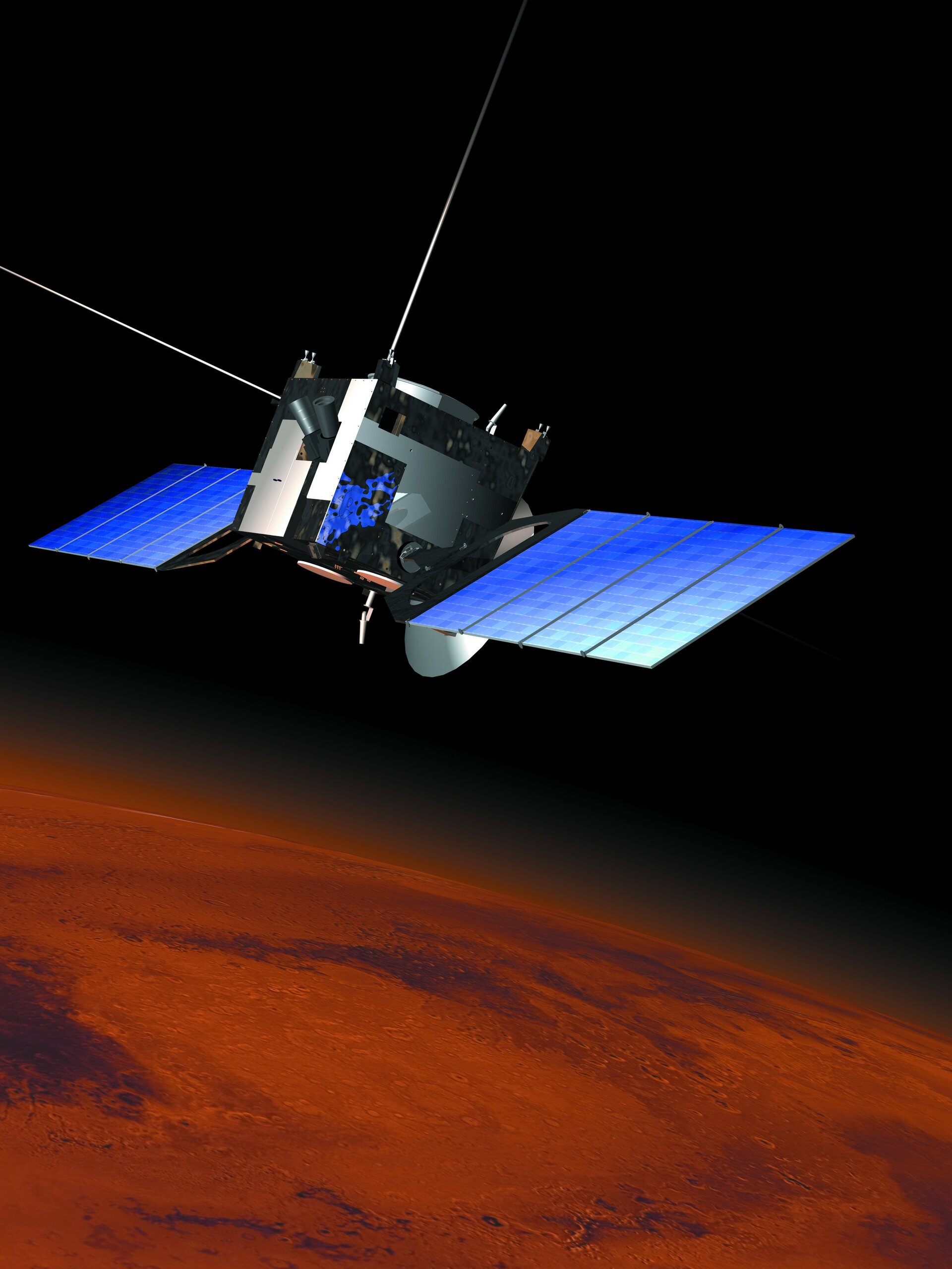 The Mars Express spacecraft after release of the Beagle 2 lander