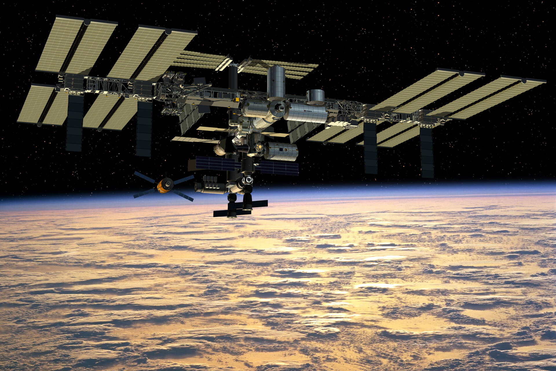 Artist's impression of the completed International Space Station