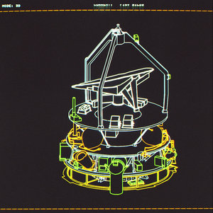 Cutaway of the Giotto spacecraft.