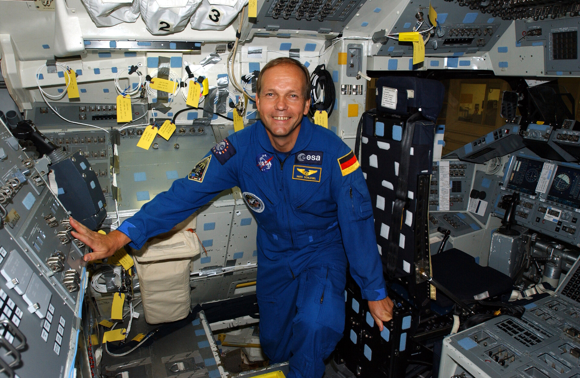 ESA astronaut Hans Schlegel during training in Houston