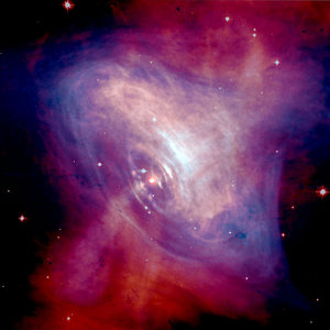 NGC 1952, Crab Nebula pulsar imaged by the NASA/ESA Hubble Space Telescope