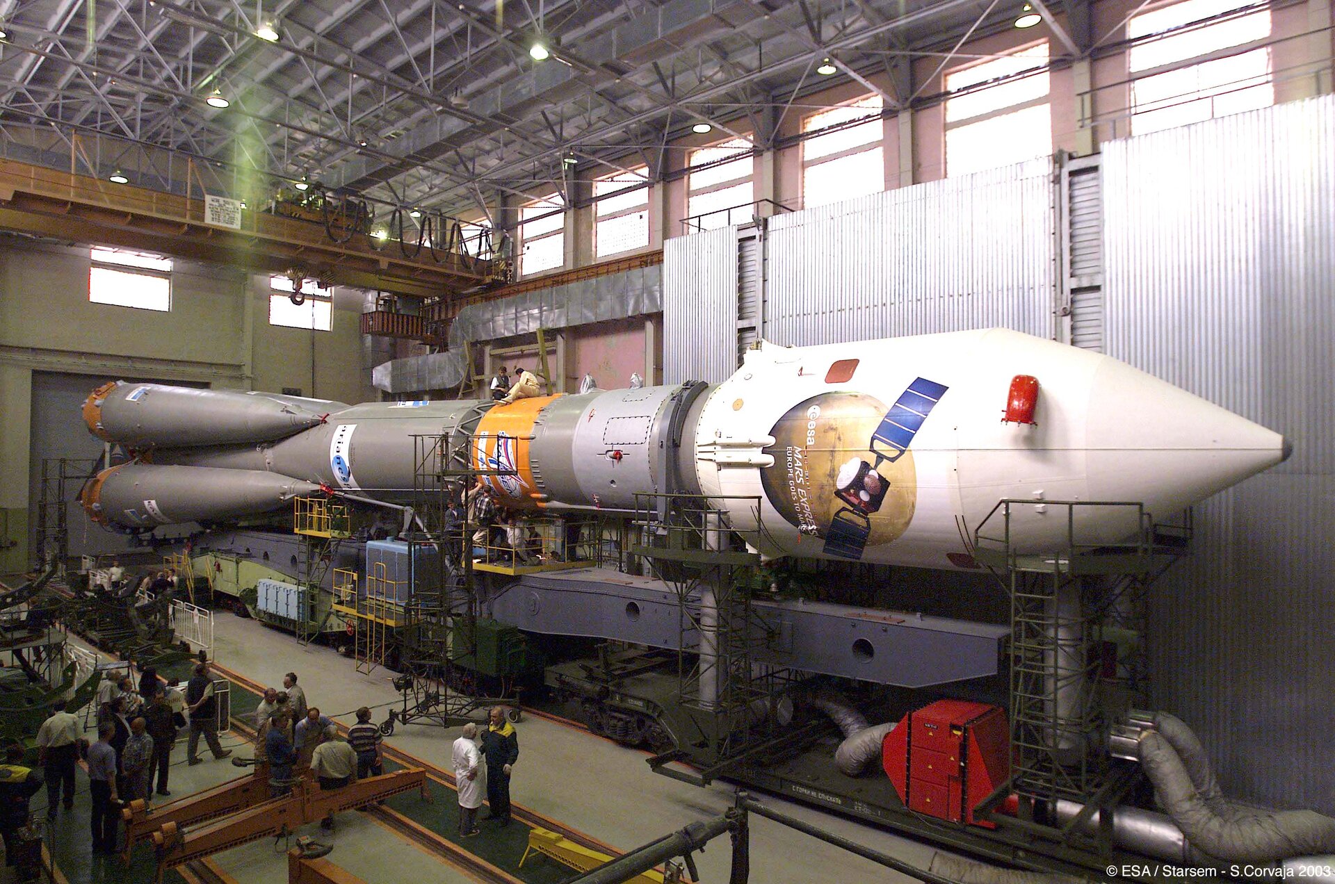 Soyuz ready to transport to the launch pad