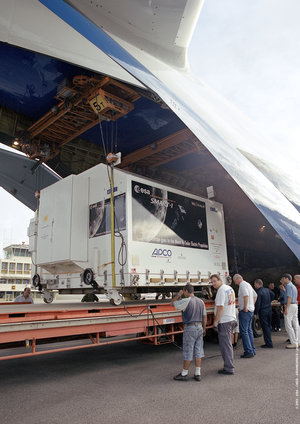 SMART-1 arrives at Rochambeau, French Guiana, 15 July 2003