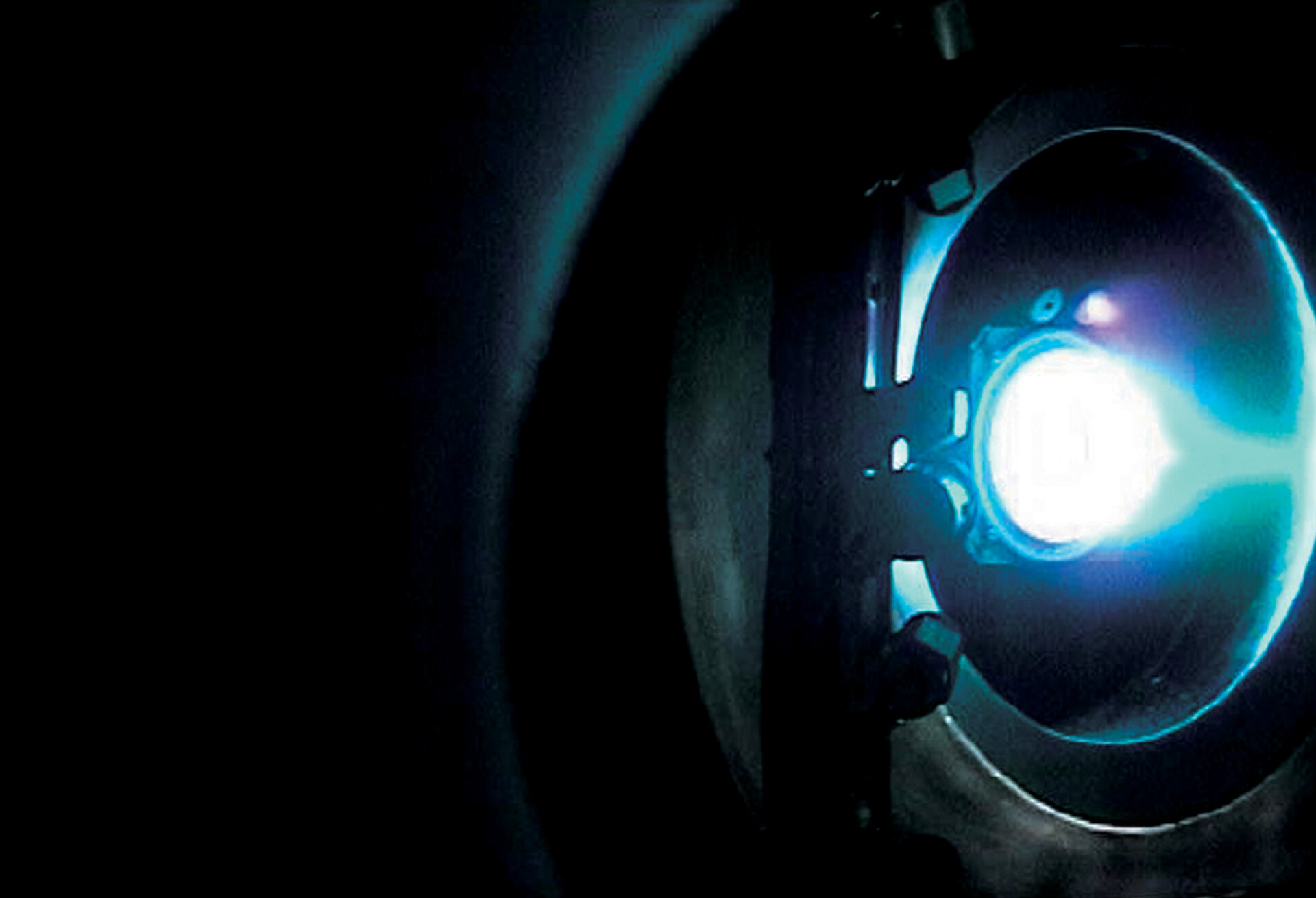 The SMART-1 ion engine being test fired
