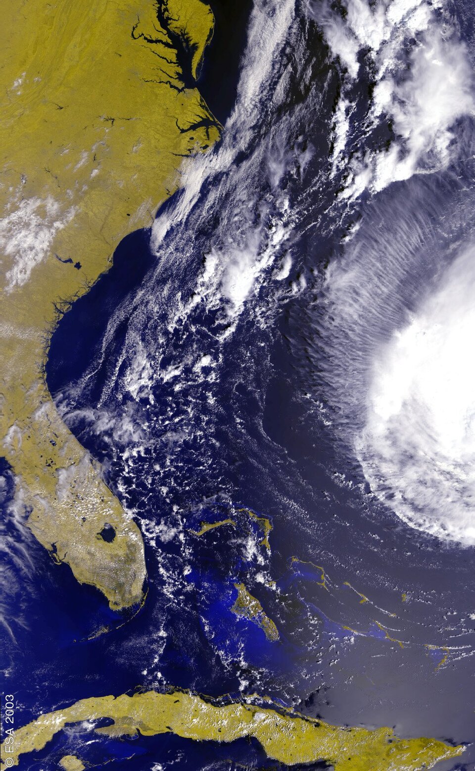 Envisat MERIS image of Hurricane Isabel acquired 16 September