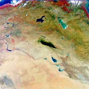 MERIS image of northern Iraq, acquired 30 August 2003