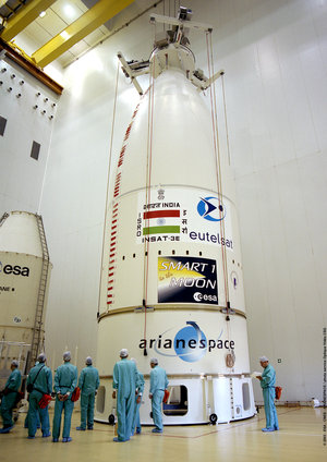 SMART-1 satellites integration on the launcher
