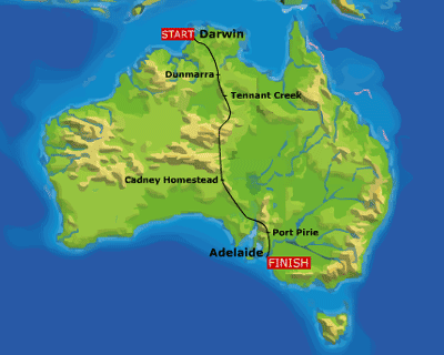 A 3010 km race right across Australia