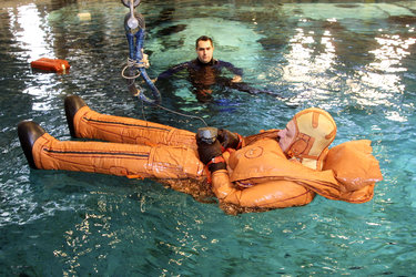 Pedro Duque during Neutral Buoyancy Laboratory training at Star City