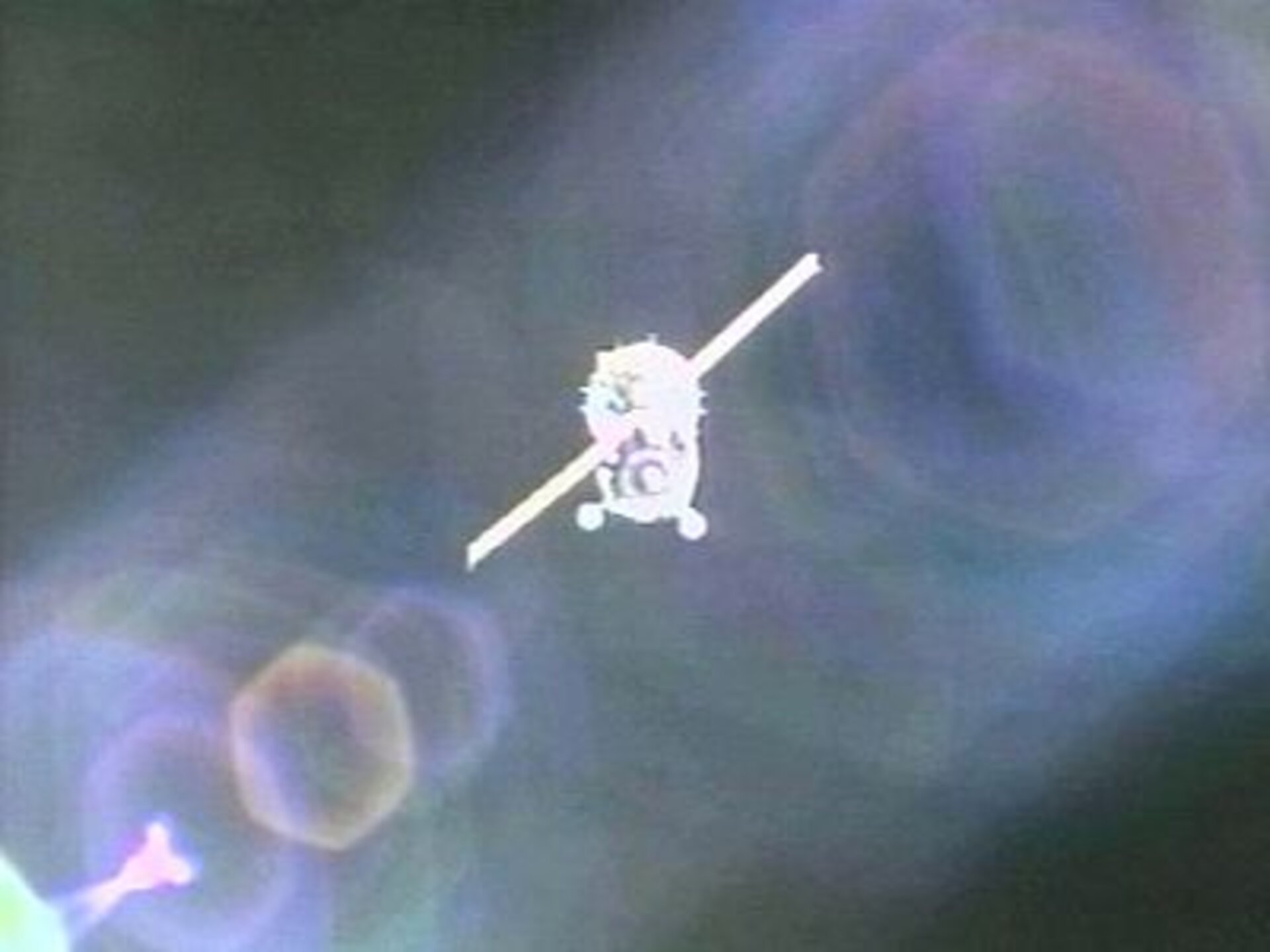 The Soyuz TMA-3 approaches ISS prior to docking