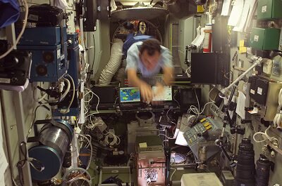 Working in a 50-metre long laboratory in zero gravity