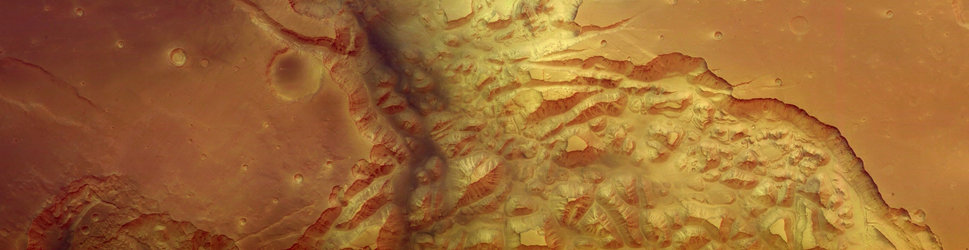 Full colour HRSC image, Martian equator