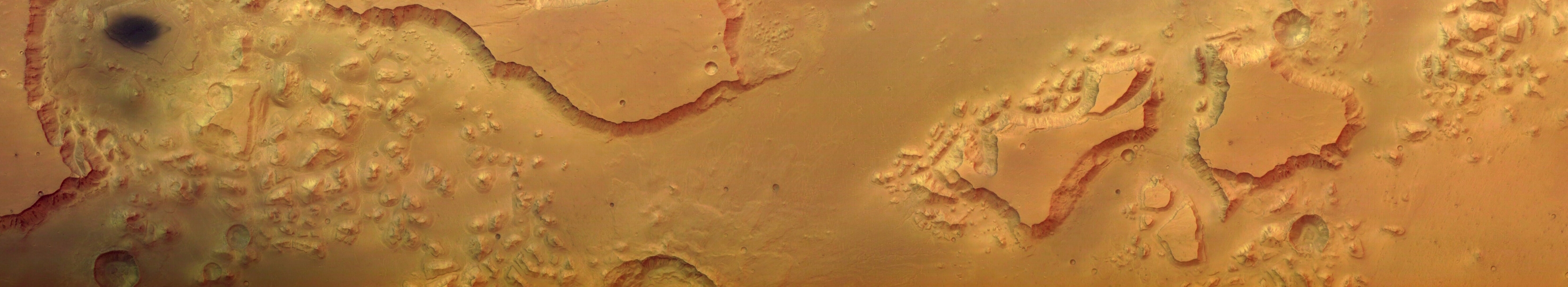 Full colour image of Valles Marineris taken by Mars Express HRSC