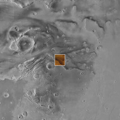 Composite showing the location of Kasei Vallis