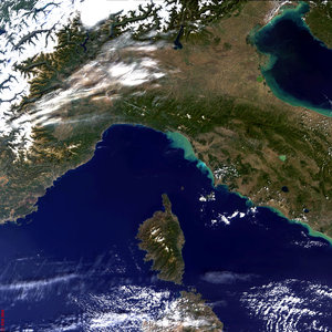 Central Italy and Island of Corse - MERIS - 6 October 2003
