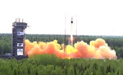 Rockot launch of multiple orbit mission in 2003 from Plesetsk Cosmodrome