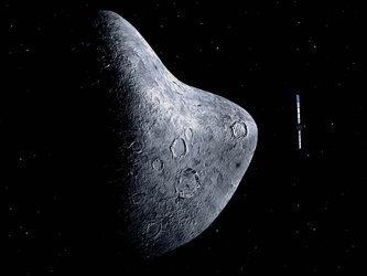 Rosetta encounters an asteroid